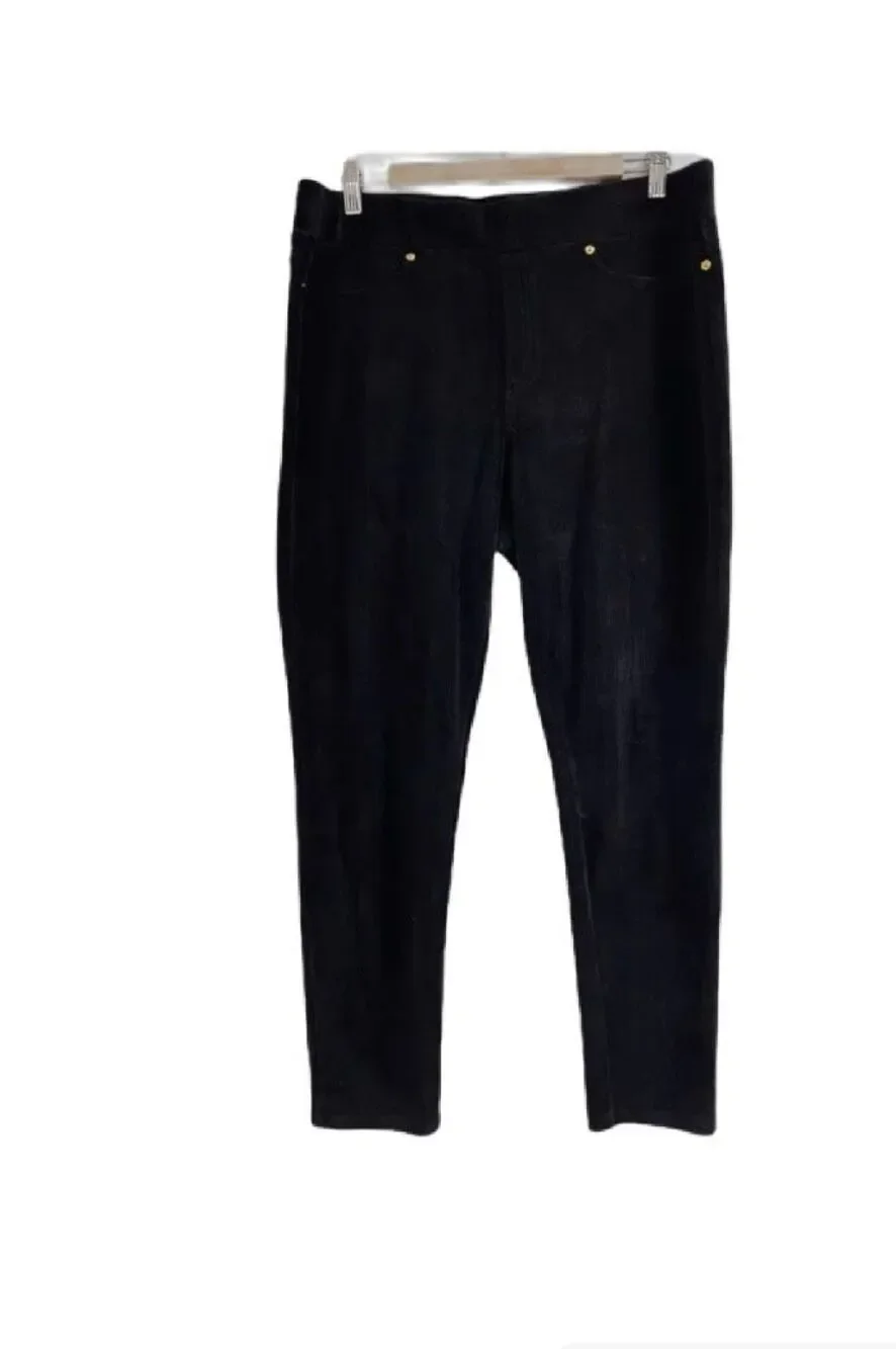 Michael Kors Black Stretch Corduroy Pants Womens Size 2X NEW WITH TAGS
